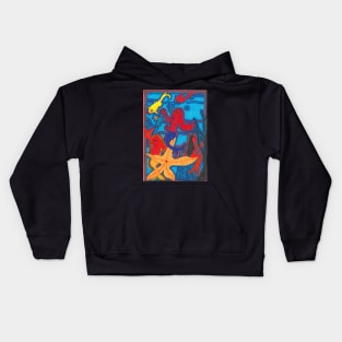 Mermaids, Fish and Starfish Kids Hoodie